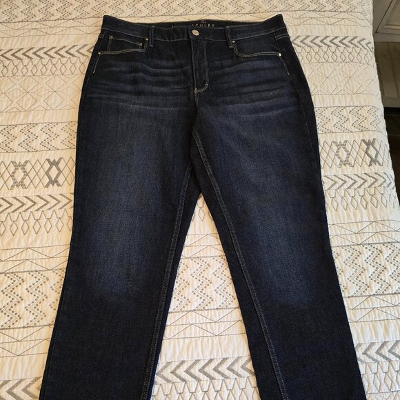 White House Black Market Denim - White House Black Market The Sculpt Slim Blue Jeans 14 Long